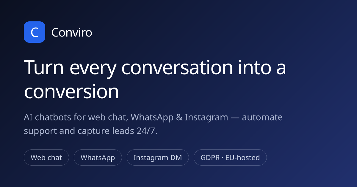 AI Chatbot for WhatsApp, Instagram & Web Chat